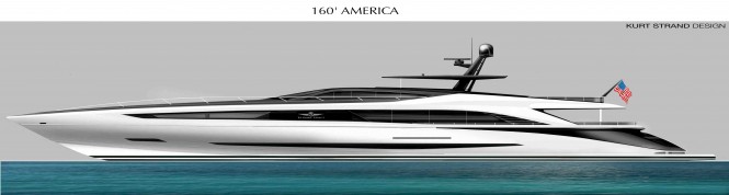 Latest Strand Craft 160’ motor yacht AMERICA concept
