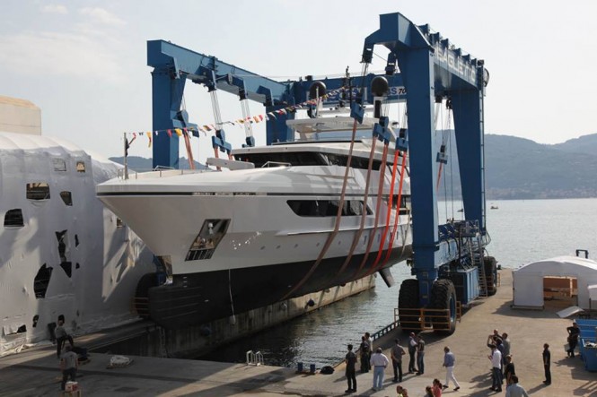 Super yacht Hull 10216 ready to hit the water Super yacht Hull 10216 ready to hit the water
