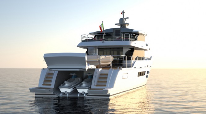 Superyacht Dolce Vita - aft view Superyacht Dolce Vita - aft view