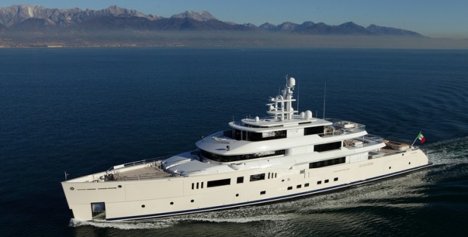 Superyacht Grace E from above