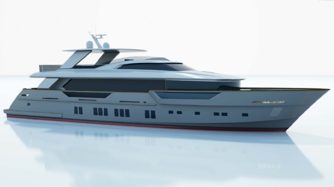 Mengi Yay working on new 33,5m motor yacht NB 88