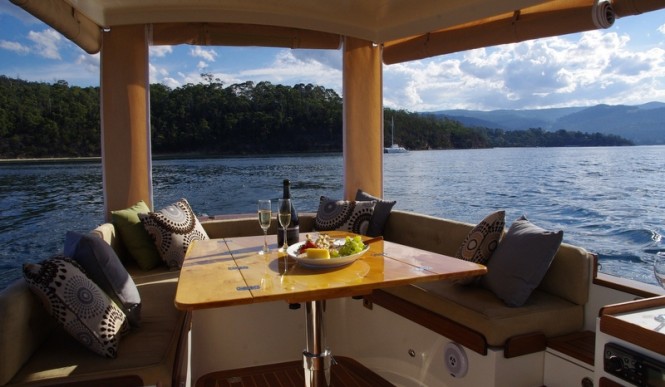 Aboard Noosa Launch superyacht tender Aboard Noosa Launch superyacht tender