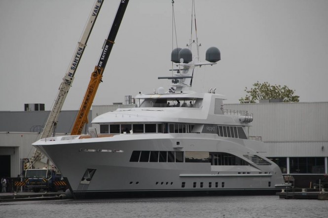 Launch of new 60,35m motor yacht ROCK.IT (hull 687) at Feadship