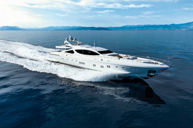 The new propulsion system on ninth Mangusta 165 motor yacht PUMPKIN by Overmarine Group
