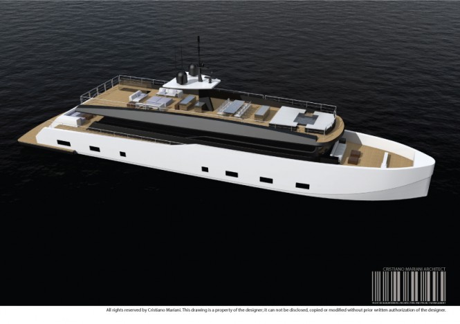 Project MY385_CMA Yacht from above Project MY385_CMA Yacht from above