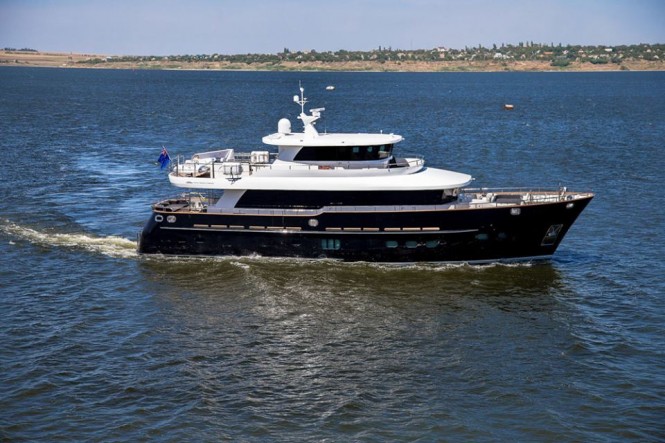 Superyacht Destiny from above