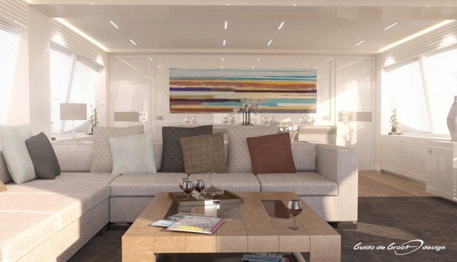 Interior refit of 32m motor yacht ‘Y’ by Mengi Yay and Guido de Groot Design
