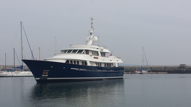 36m Royal Huisman Motor Yacht ARCADIA visits Dun Laoghaire Marina in Dublin