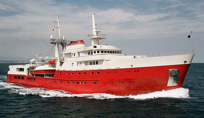 73m explorer motor yacht LEGEND (ex Giant) to be converted into a luxury charter yacht by ICON Yachts