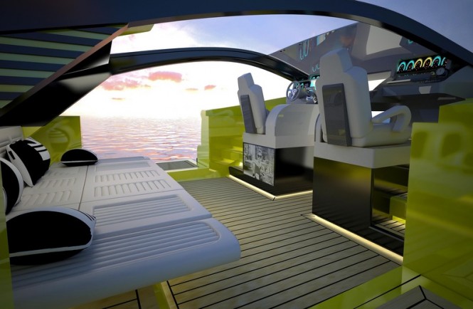 Aboard Italian Charme 45 luxury yacht tender Aboard Italian Charme 45 luxury yacht tender