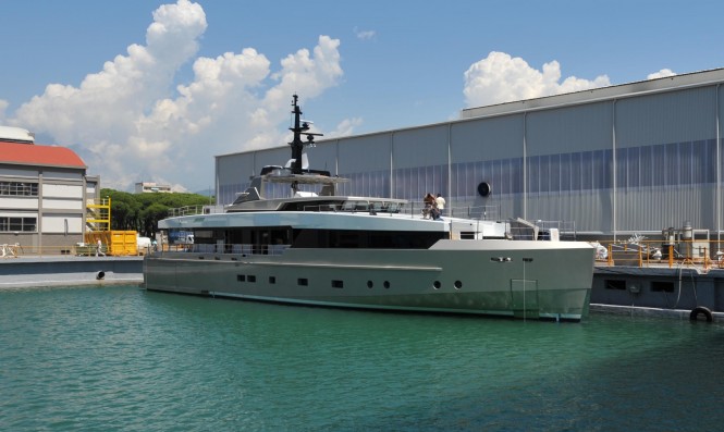 Admiral Impero 37 Yacht NONO in the drydock Admiral Impero 37 Yacht NONO in the drydock