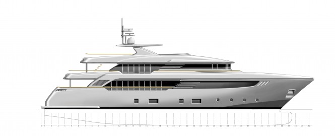 CRN reveals interior renderings of 40m CONERO Yacht Project