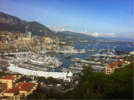 Luxury yachts by Sunseeker on display at Monaco Yacht Show 2014