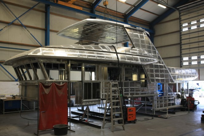 New 24m Drettmann Explorer 24 yacht taking shape