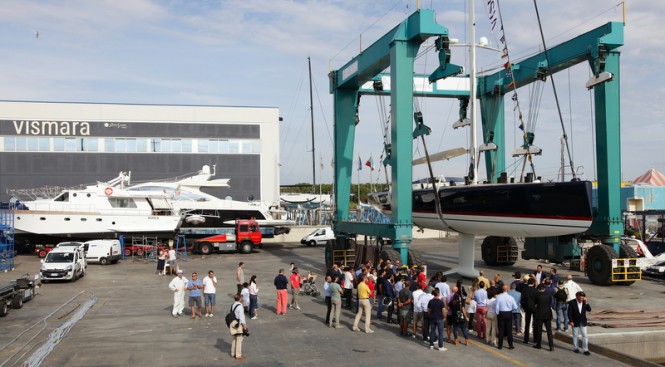 Photos: Launch of Vismara sailing yacht NAKUPENDA to be displayed at Genoa Boat Show 2014