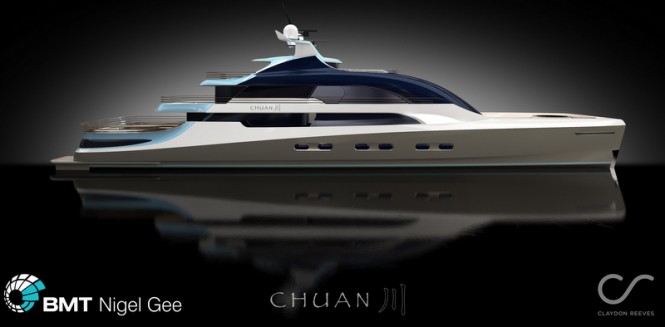 Claydon Reeves and BMT Nigel Gee unveil motor yacht Project Chuan