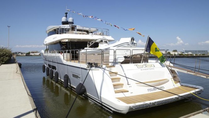 Luxury yacht TSA TSA - aft view Luxury yacht TSA TSA - aft view