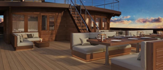 Main Deck rendering - Superyacht LAMIMA Main Deck rendering - Superyacht LAMIMA