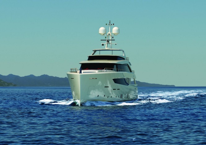 Motor yacht SF40 - front view Motor yacht SF40 - front view