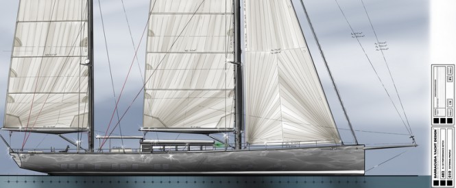 New 42m Sailing Yacht Concept for Pendennis unveiled by Barracuda Yacht Design at MYS 2014