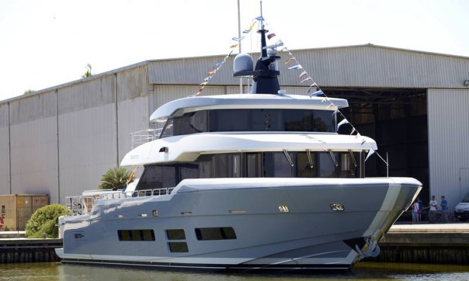 Launch and delivery of Oceanic Yachts 90′ hull #1 motor yacht TSA TSA (ex Dolce Vita)