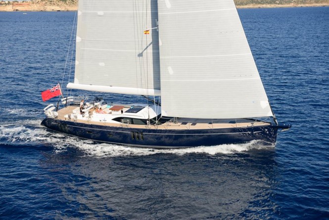 Oyster 825 sailing yacht REINA on display at Monaco Yacht Show 2014
