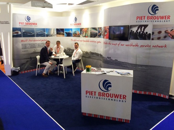 Superyachts with Piet Brouwer systems onboard displayed at Monaco Yacht Show 2014