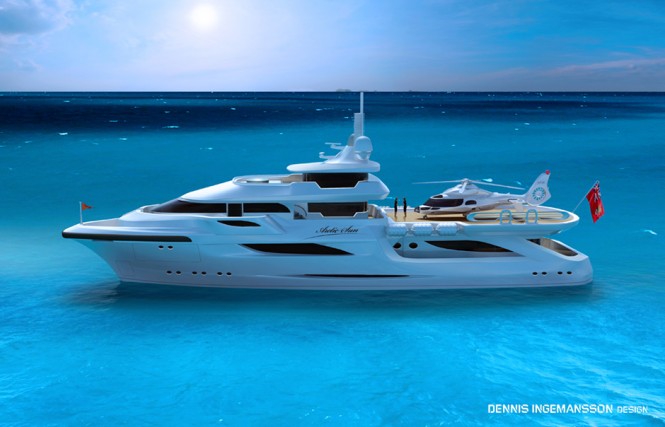 New 48m motor yacht ARCTIC SUN II concept by Dennis Ingemansson