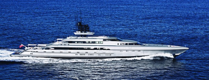 SILVERYACHTS at Monaco Yacht Show 2014 with model of 77m motor yacht SILVER FAST on display