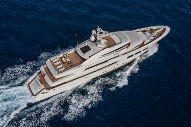 CRN Motor Yacht SARAMOUR from above CRN Motor Yacht SARAMOUR from above