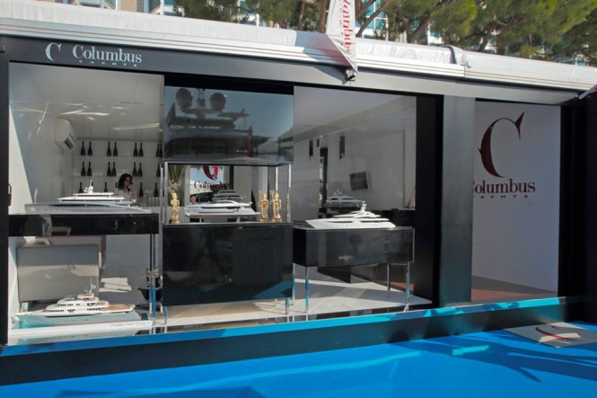 Columbus Yachts stand at MYS 2014 Columbus Yachts stand at MYS 2014