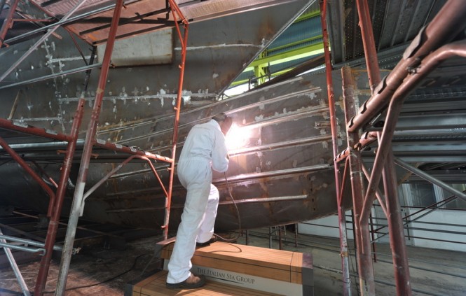 Construction ceremony for ADMIRAL C FORCE 50 Yacht scheduled for delivery in Summer 2016