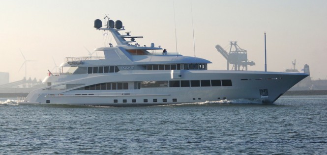 Photos of Feadship motor yacht ROCK.IT starting her sea trials in the North Sea