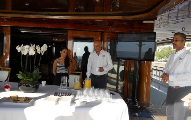 GMC Breakfast Meetings hosted by 65m motor yacht WHITE ROSES of DRACHS at MYS 2014