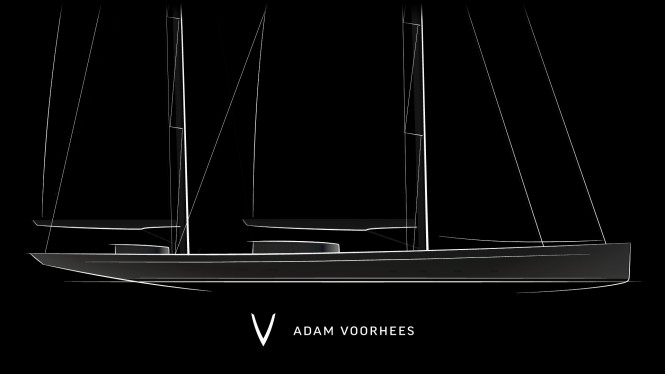 Sneak preview of new 70m sailing yacht project by Adam Voorhees