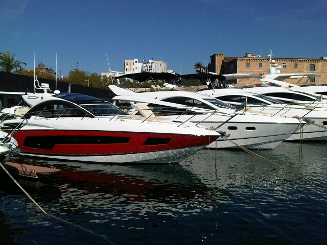 Luxury motor yachts on display at the Barcelona Boat Show 2014 Luxury motor yachts on display at the Barcelona Boat Show 2014