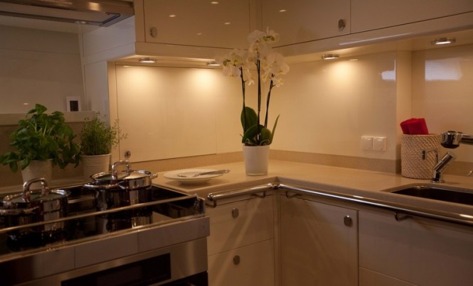 Luxury yacht Ti-Coyo - Galley - Photo by Dijana Nukic Luxury yacht Ti-Coyo - Galley - Photo by Dijana Nukic