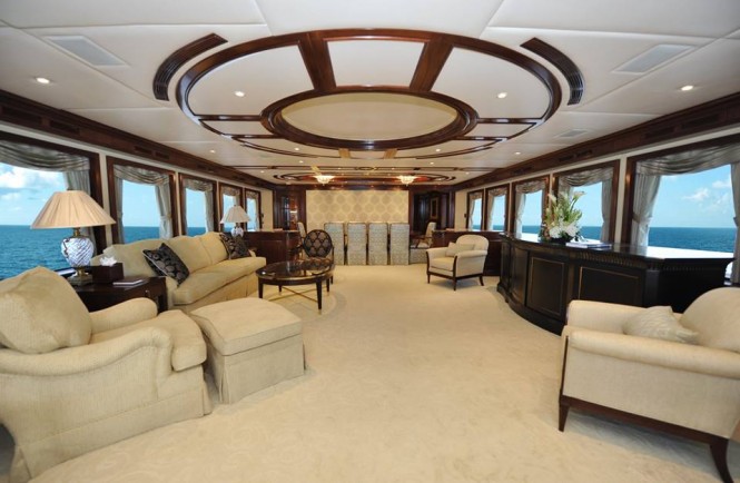 142’ Trinity motor yacht CHEVY TOY with interior refit by Destry Darr Designs