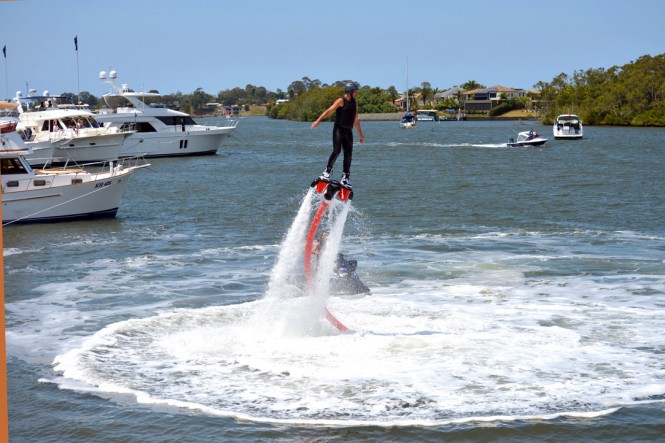 The Flyboard X extreme stunt show will astond and astonish crowds at the 2014 Expo The Flyboard X extreme stunt show will astond and astonish crowds at the 2014 Expo
