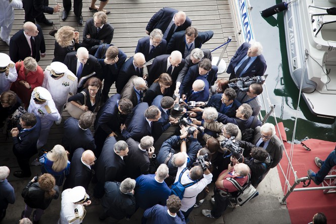 The opening ceremony of the Genoa Boat Show 2014