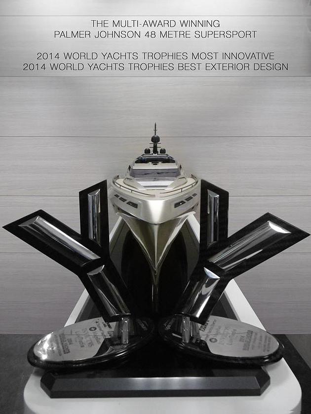 Two 2014 World Yacht Trophies for 48M SuperSport Yacht PJ265 by Palmer Johnson