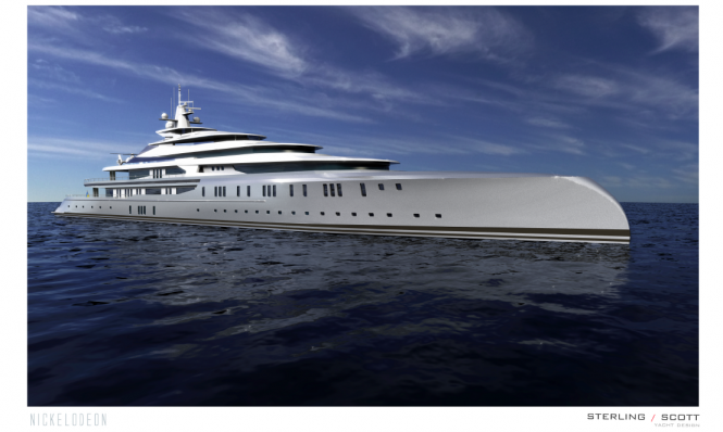 127m motor yacht NICKELODEON project developed by Diana Scott from Sterling Scott