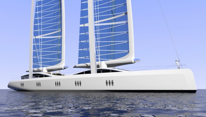 Further development of 57m superyacht Green Jet project by Erik Sifrer from Mides Design