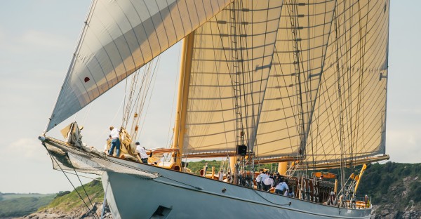 65m sailing yacht ADIX under refit at Pendennis