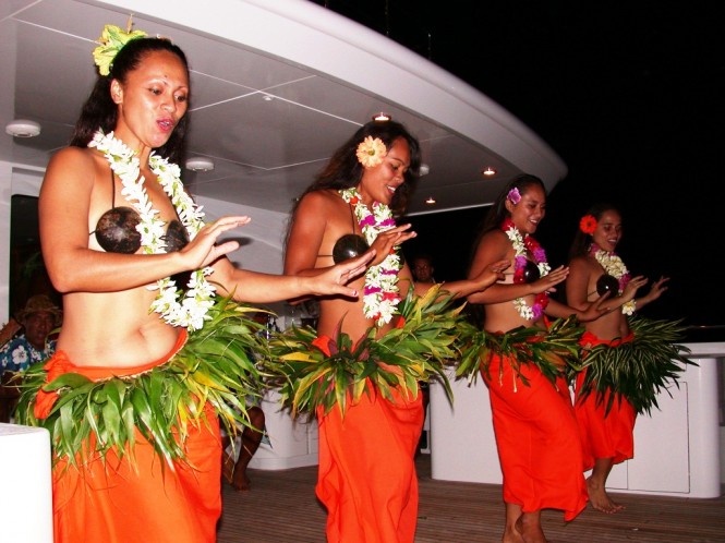 Aparima dance on a Superyacht