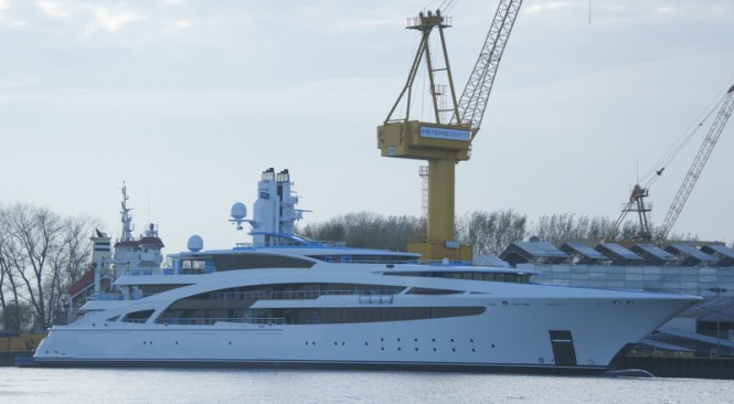 New 101m motor yacht V853 launched at Kusch Yachts