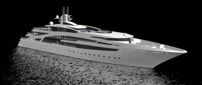 Launch of 101m motor yacht V853 at Kusch Yachts