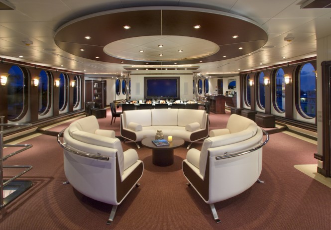 Super yacht GLOBAL - saloon Super yacht GLOBAL - saloon