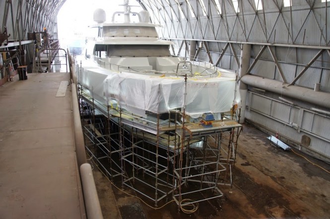 Oceania Marine working on refit of 31,5m motor yacht BLACK PEARL