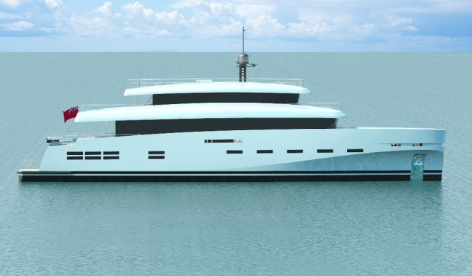 43m yacht wallyace concept - side view 43m yacht wallyace concept - side view